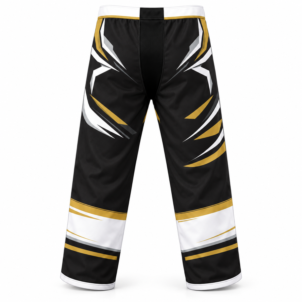 187 Hockey Inline Pants Gold Black White – Rückansicht, Produktvisualisierung