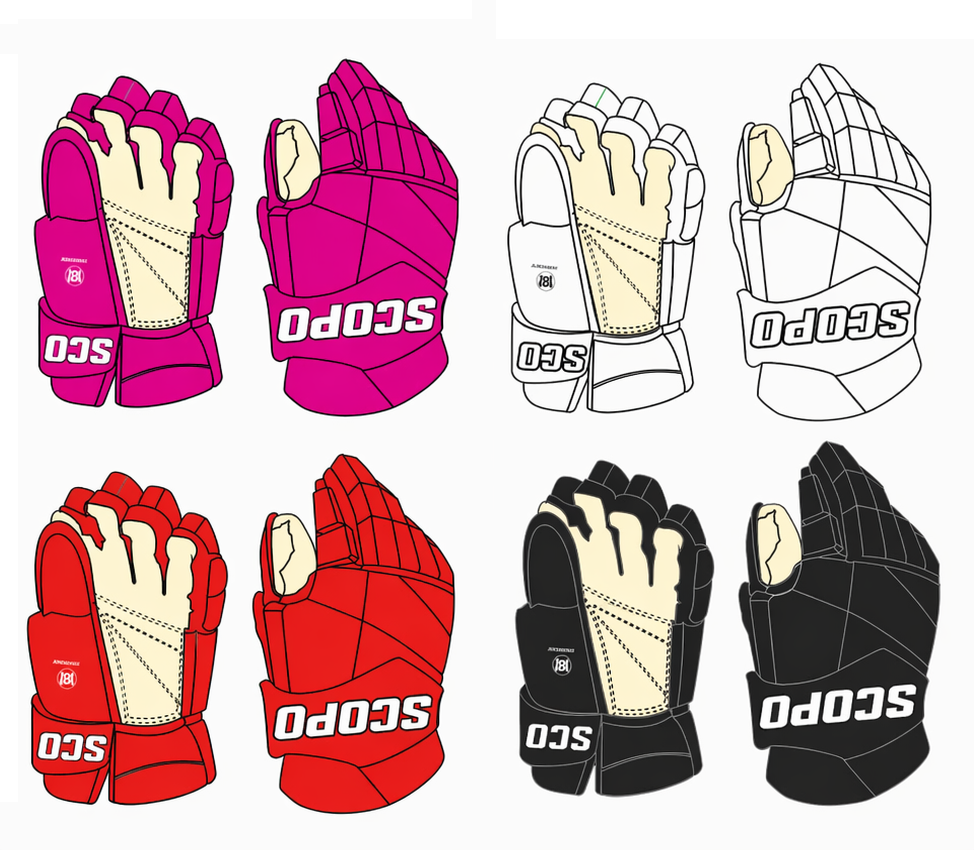 187 Hockey SCOPO Pro Handschuhe Custom Team Edition